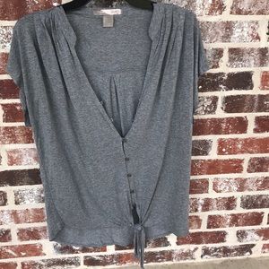 Grey, cozy button up shirt